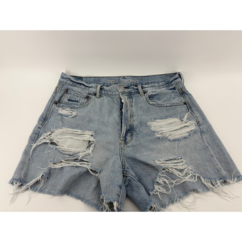 American Eagle 90's Boyfriend Shorts, Distressed Denim, Y2K, Women's 12